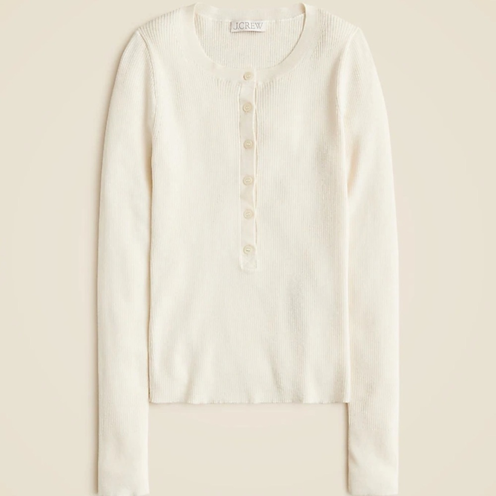 J Crew Henley sweater in TENCEL™ blend NWT